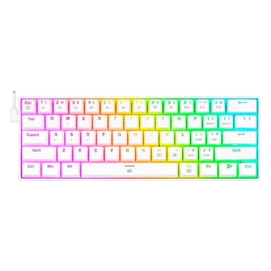 Teclado Gamer Redragon Dragonborn K630W-RGB Switch Brown - Branco