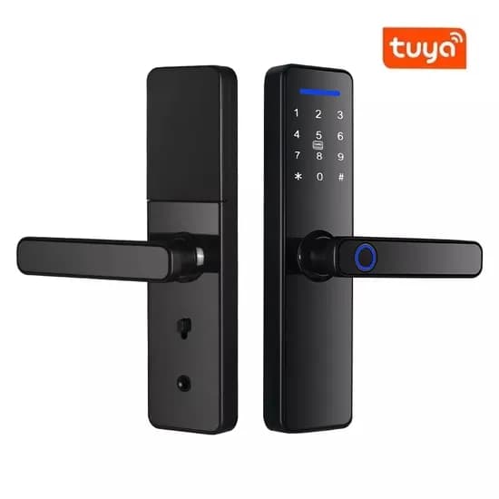 Fechadura Digital S811 Wifi Tuya/Cartão/Chave Preto