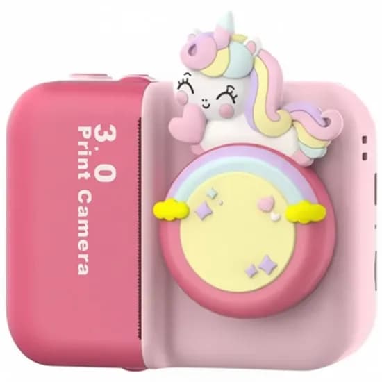 Câmera Impressora Infantil Unicórnio para Colorir A-DV936 - Pink