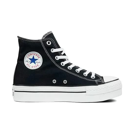 Tênis All Star Converse Chuck Taylor Cano Alto Platform Unisex Algodão Preto