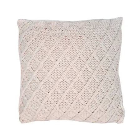 Capa de Almofada Croche Quadrilatero Beige