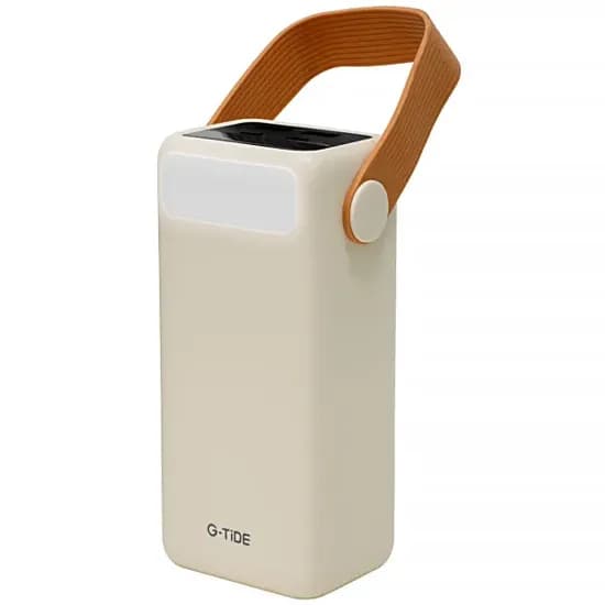Carregador Portátil G-Tide Poweroasis 40.000 Mah 2 Saídas USB e USB-C - Bege
