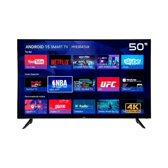 Smart TV LED Hye 50" HYE50ATUX 4K Ultra HD