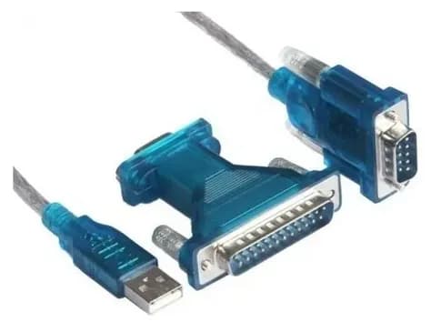 Adaptador USB p/ Serial RS232 c/Adap Paralelo Mach Paralelo Macho