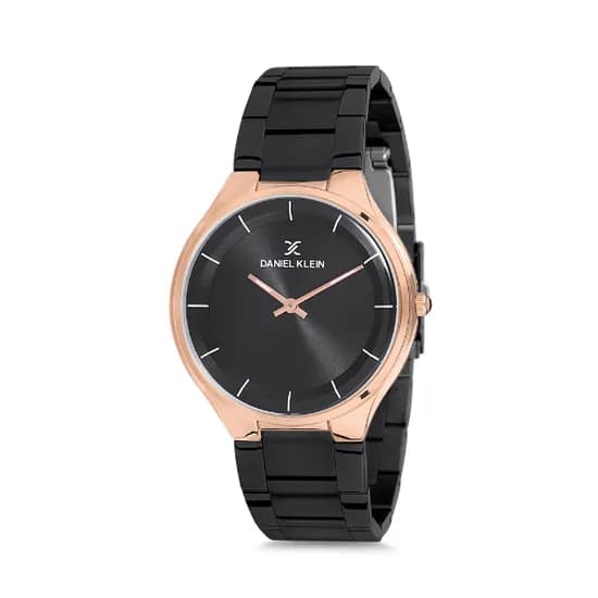 Relógio Analógico Masculino Daniel Klein Premium DK12128-3 - Preto e Rosa Ouro