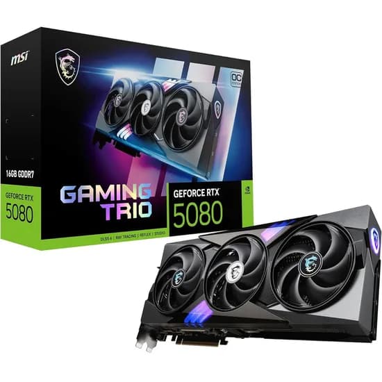 Placa de Vídeo MSI Geforce RTX 5080 Gaming Trio 16GB GDDR7