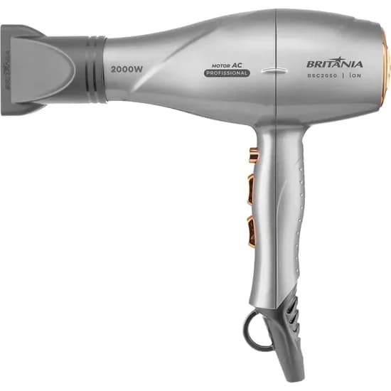 Secador de Cabelo Britania BSC2050 Professional 3TEMP/2VEL/2000W/110V - Silver