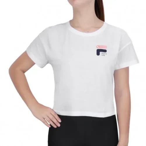 Camiseta Casual Femenino Fila Tenis Graphic III Blanco