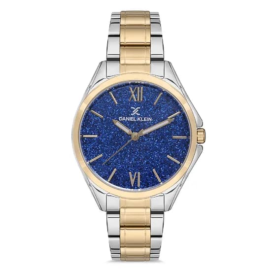 Relógio Analógico Feminino Daniel Klein DK.1.12721-6 Premium Ladies / Pulseira de Aço Inoxidável - Prata/Dourado