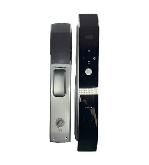 Fechadura Digital S928-4 Wifi Tuya/Senha/Cartão/Chave Cinza