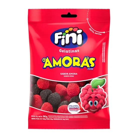 Bala de Gelatina Fini Amoras 80G