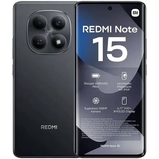 Celular Xiaomi Note 15 8GB 256GB 4G Preto