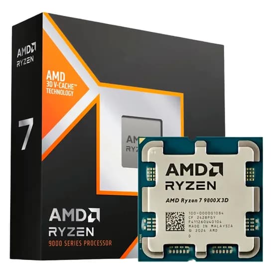 Processador AMD Ryzen 7-9850X3D Socket AM5 8 Core 16 Threads 4.7GHZ e 5.6GHZ Turbo Cache 104MB