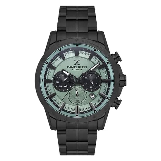 Relogio Analógico Masculino Daniel Klein DK.1.14005-3 Exclusive Gent / Pulseira de Aço Inoxidável - Preto/Verde