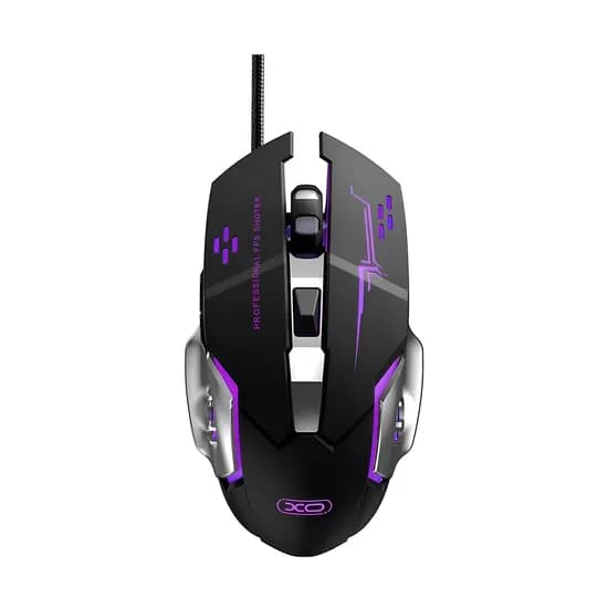 Mouse Gamer Xo M10 USB/ LED/ 3200DPI/ 6 Botões – Preto/ Prata