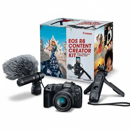 Kit de Câmera Canon Eos R8 Creator RF24-50MM Microfone + Tripé