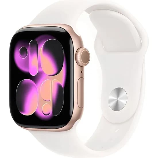 Apple Watch S11 Caixa de Alumínio Em Rose Gold e Pulseira Esportiva Em Cor Light Blush 42 MM s/M MEU04LW/A