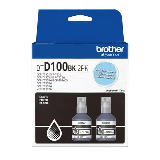 Tinta Brother BTD1002PK Negro 2X108ML 15000COPIAS