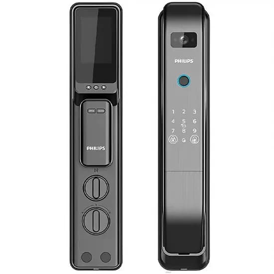 Fechadura Eletrônica para Porta Philips Easykey 3000 Series DDL303-VP-5HWS com Câmera - Preta