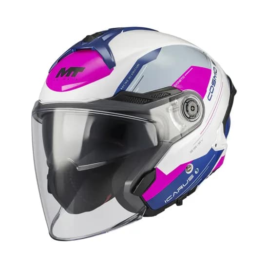 Capacete MT Helmets Cosmo SV Icarus A8 - Aberto - Tamanho s - com Óculos Interno - Brilho