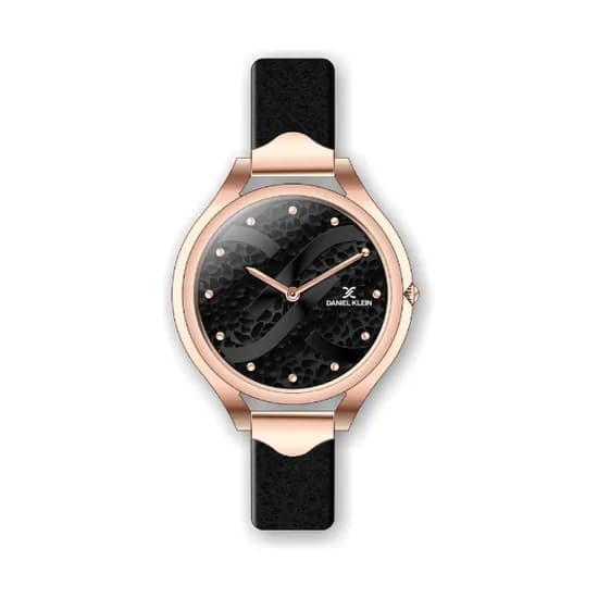 Relógio Analógico Feminino Daniel Klein Premium DK.1.12268-2 - Rosa Ouro e Preto