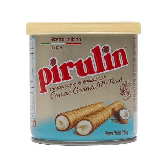 Pirulin Barquillos Crema de Coco 155GR Lata