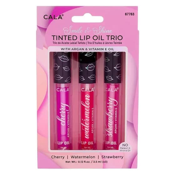 Batom Cala Lip Smile Y Shine Colorido 3 Peças 67763