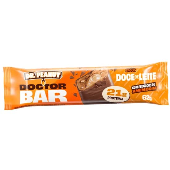 DR. Peanut Barra de Proteína Sabor Doce de Leite 62G Unidade