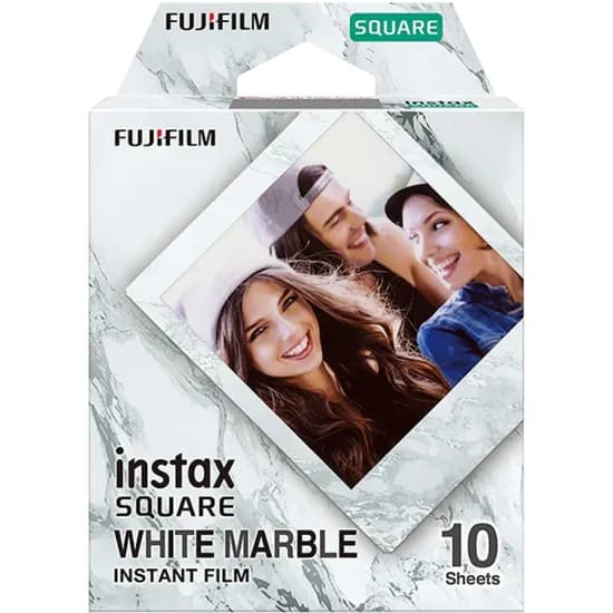 Papel Térmico Fujifilm Instax Square White Marble - (10 Folhas de Filme)