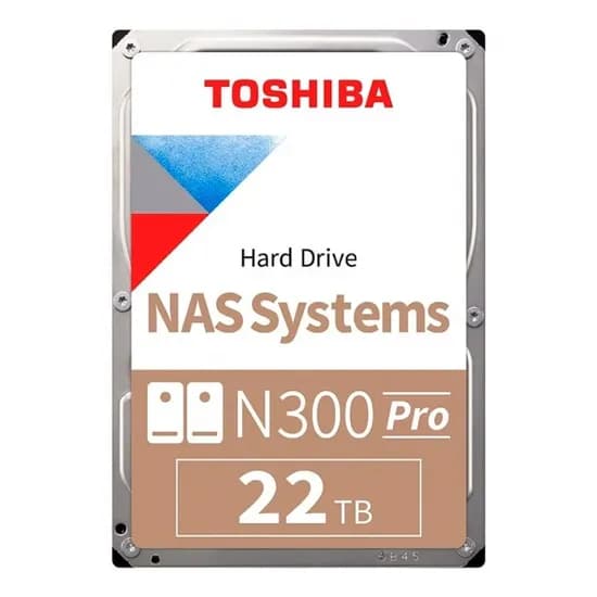 HD Toshiba 22TB N300 Pro Nas SATA 3 7200RPM 3.5" HDWG62CXZSTB