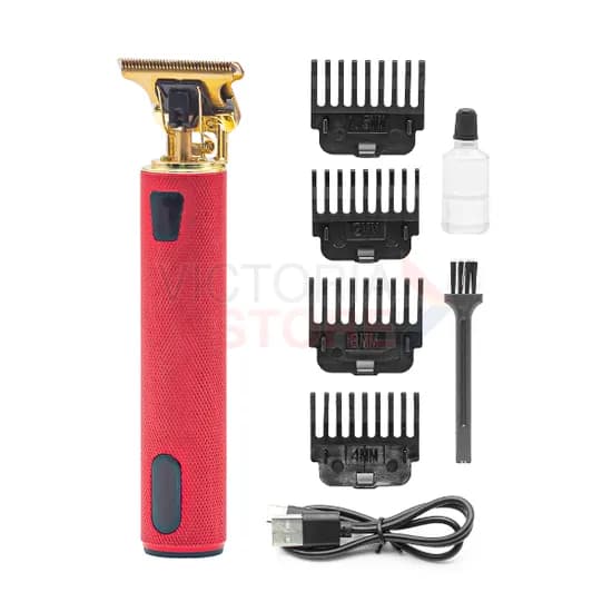 Máquina de Cortar Cabelo Daling Professional Hair Clipper DL-1095 - Bivolt - Vermelho