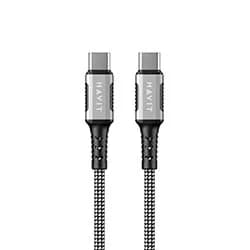 Cabo Havit USB-C Macho A USB-C Macho / 1M - Preto (CB6297)