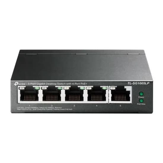 Hub Switch TP-Link TL-SG1005LP 5 Portas Gigabit 4POE+ 1000MBPS - Cinza