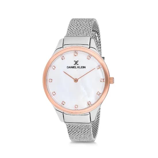 Relógio Analógico Feminino Daniel Klein Fiord DK12204-4 - Prata e Rosa Ouro