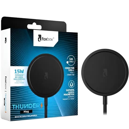 Carregador Wireless Foxbox Thunder Mag 15W FXB-THMGBX-200 - Black