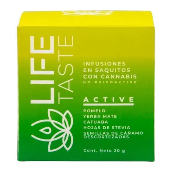 Chá Life Taste Energizante Toranja, Erva Mate, Catuaba e Sementes de Cannabis 10 Saquinhos