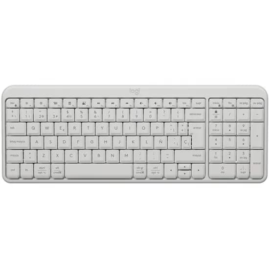 Teclado Logitech K250, 96% Sem Fio, Branco, Espanhol