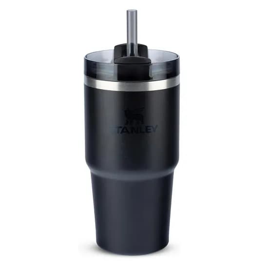 Copo Stanley Flowstate Quencher H2.0 591 ML - Preto (com Canudo)