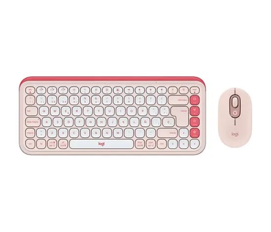Logitech Teclado + Mouse Pop Icon Combo Esp 920-013053 Rose