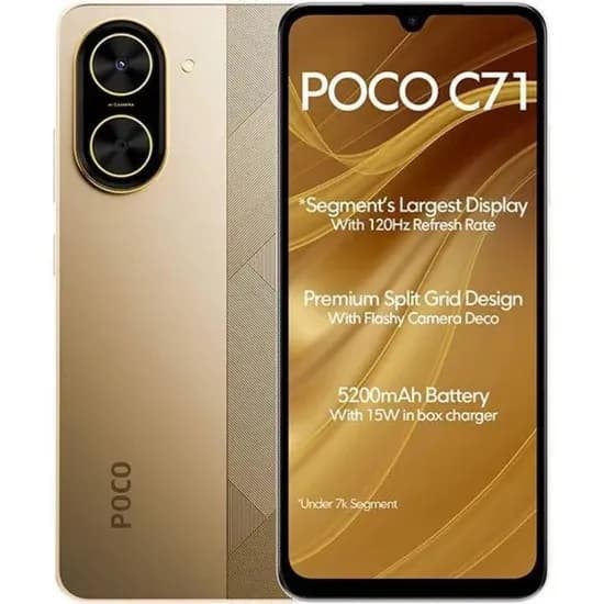 Celular Xiaomi Poco C71 3/64GB Dourado