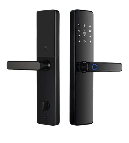 Fechadura Digital S819-2 Wifi Tuya/Cartão/Chave Preto