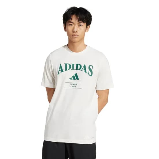 Remera Adidas Heritage Graphic Tenis Club Blanco