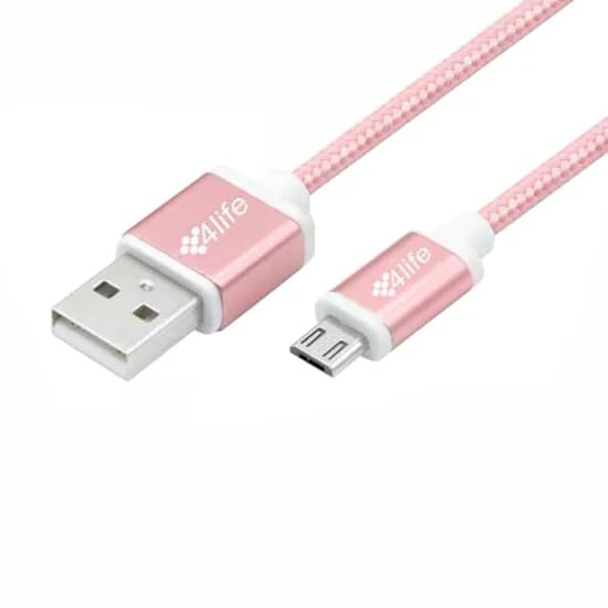 Cabo USB-Lightning 1M 4LIFE para iPhone 5/6 Rose