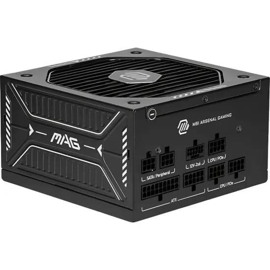 Fonte de Alimentação MSI Mag A750GLS PCIE5 80 Plus Gold Full Modular 750 W - Preto