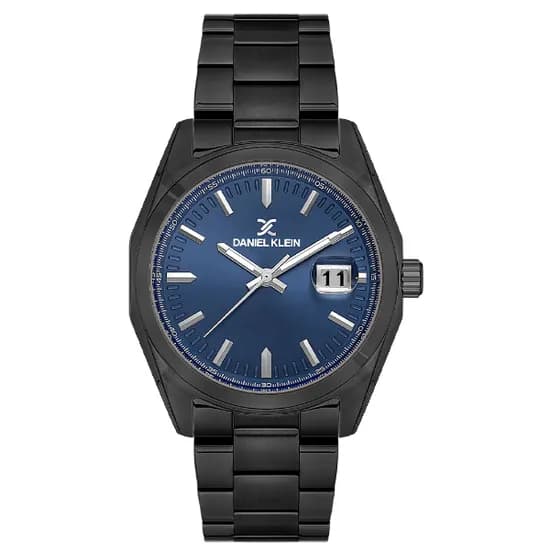 Relogio Analógico Masculino Daniel Klein DK.1.14137-6 Premium Gents / Pulseira de Aço Inoxidável - Preto/Azul