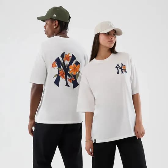 Remera New Era Oversized MLB NY Yankees Blanco