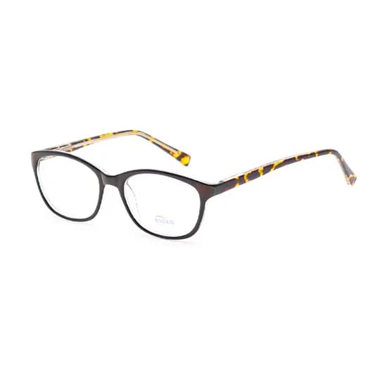 Armação para Óculos de Grau Asolo Mod.AS005 Tam. 49-18-135 - Animal Print/Preto
