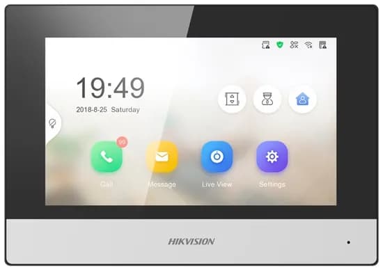 Monitor Vídeo Porteiro Hikvision DS-KH6320-WTE1 Tela de 7" (Caixa Feia)