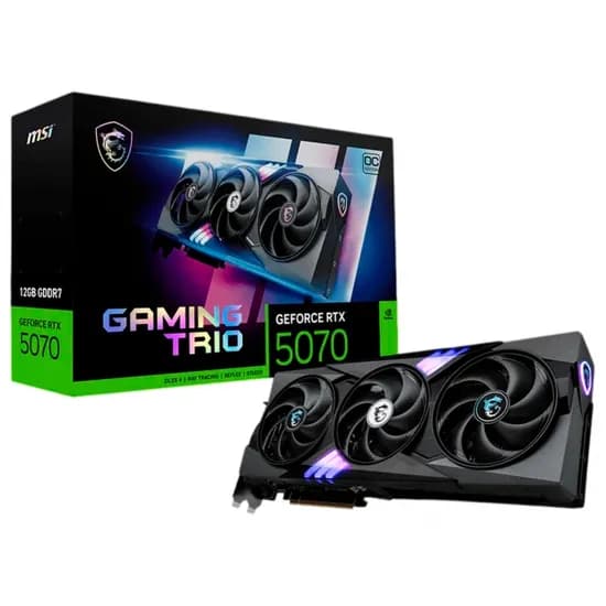 Placa de Vídeo RTX5070 12GB MSI Gaming Trio Oc 912-V532-019 GDDR7/G5070-12G TC