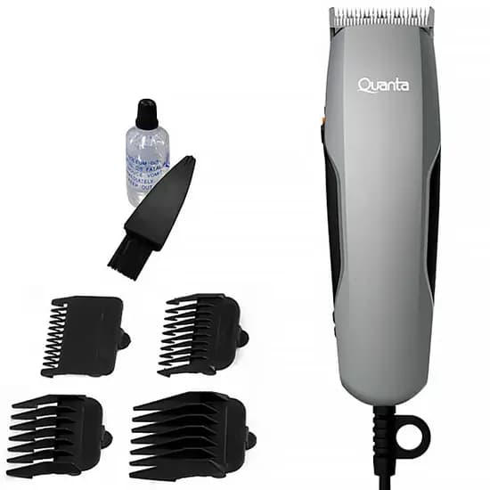 Máquina de Cortar Cabelo Quanta QTCE50 Bivolt - Preta/Cinza